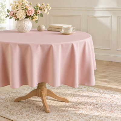 100% Cotton Solid Soft Durable Round Tablecloth