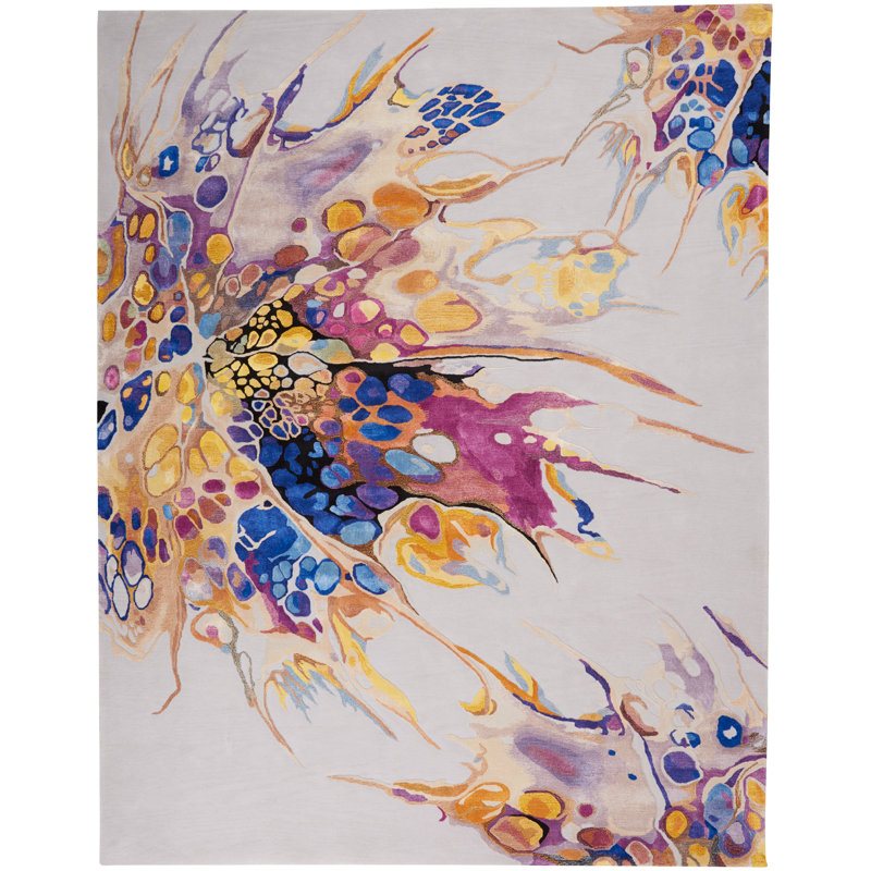 Alvar Abstract Multicolor Area Rug, Rectangle 3'9" x 5'9"
