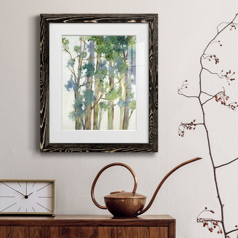 Vent dans les arbres - Reproduction de photo encadrée sur papier, H 20 po x l 17 po x P 1,5 po, Papier noir