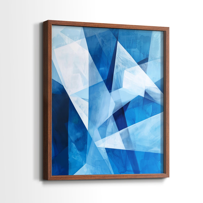 Série ABSTRACT Lxxviii - reproduction encadrée de qualité supérieure - prête à être accrochée - aucun clou requis, Noyer