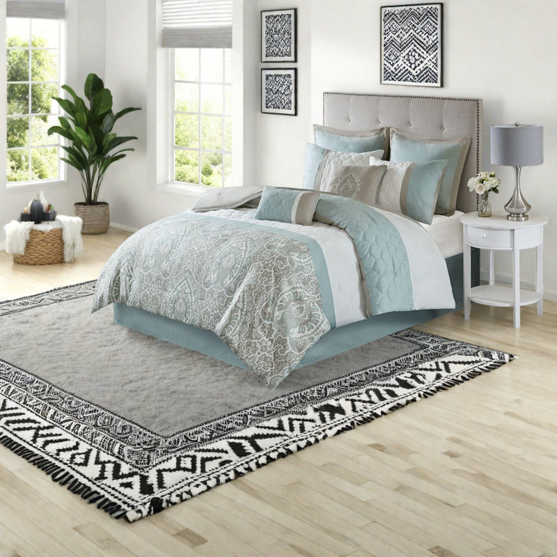 Ensembles de literie pour très grand lit luxueux, édredon en polyester, mise à niveau de chambre à coucher élégante