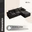 3-Seater L-Shaped Modular Sectional Sofa Bed with Ottoman-757042290-757042291