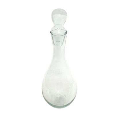 Carafe en verre blanche avec bouchon 14 po