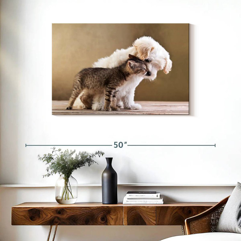 Brampt Sweet Cat And Dog, 24" H x 36" W