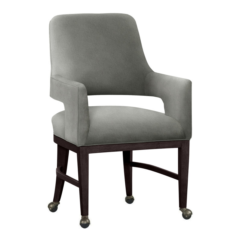 Chaise avec accoudoirs Josie, Espresso, Étain 9953
