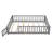 Finka Kids Floor Platforms Bed With Fence and Door-41991317-42099787