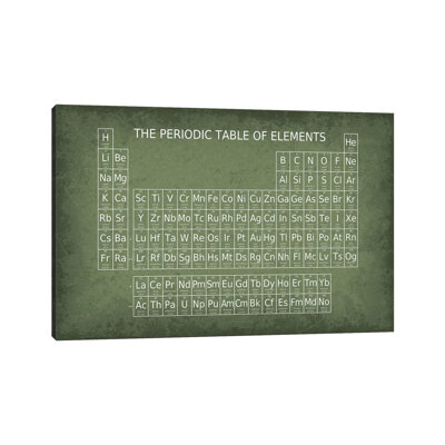 Periodic Table Of Elements by GetYourNerdOn - Wrapped Canvas Textual Art