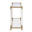 43,31 po, table d'appoint en verre doré, console en acrylique pour salon et chambre à coucher