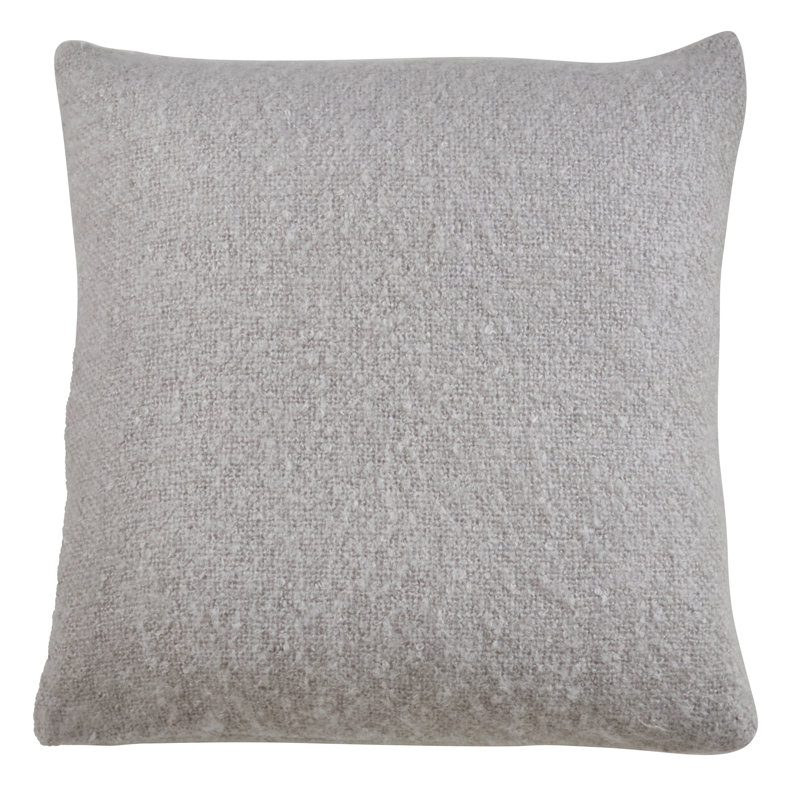 Oreiller en faux mohair Ananas, housse seulement, Gris, H 20 po x l 22 po
