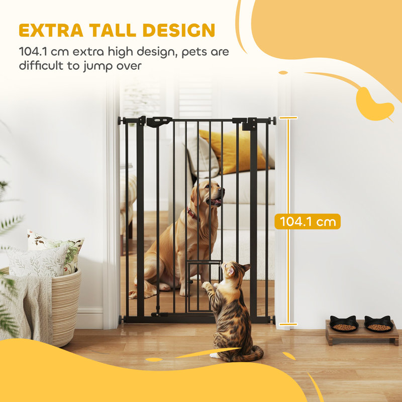 Pressure Mounted Pet Gate With Door