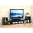 Versatile L-Shaped Geometric TV Stand With Extendable Functionality For Media Storage