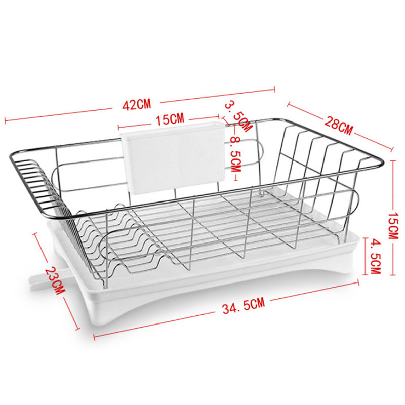Brame Rinse Basket, Steel/White