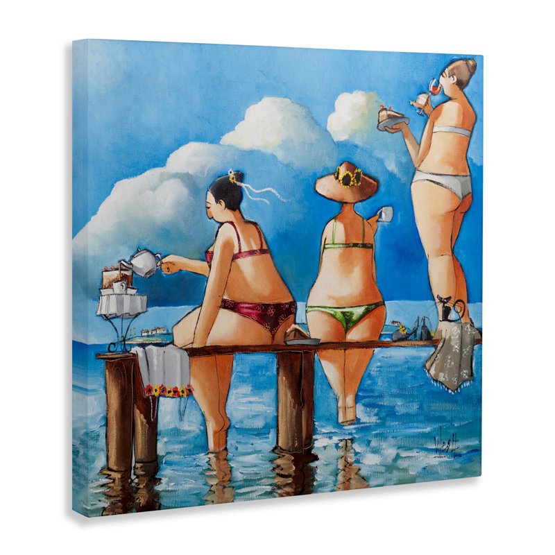 «Tea Break On The Jetty», conception par Ronald West, H 30 po x l 30 po