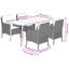 Table rectangulaire 5 pièces Vidaxl