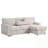 L-Shape Sectional Sofa With USB Port, 2 Cup Holders-1927110756