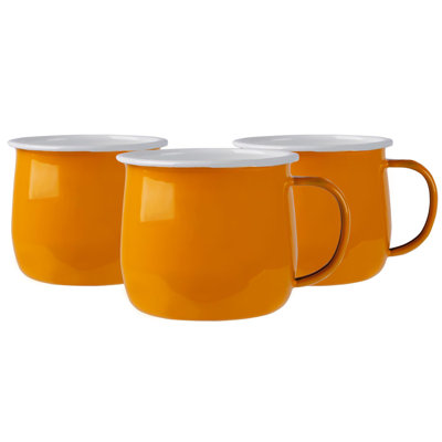 Argon Tableware - Coloured Enamel Belly Mugs - 375ml