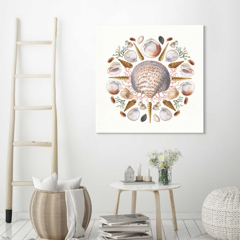 «Ocean Mandala I», reproduction sur toile, H 18" x l 18" x P 1", Toile tendue