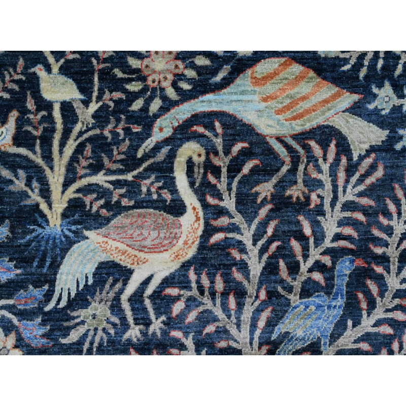 Tapis carré gris en laine noué à la main 10 pi 1 po x 10 pi 1 po 49A77095521C4F4C87E74845BC656D5