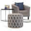 Pouf rond Edgeley - gris / naturel-1390562286