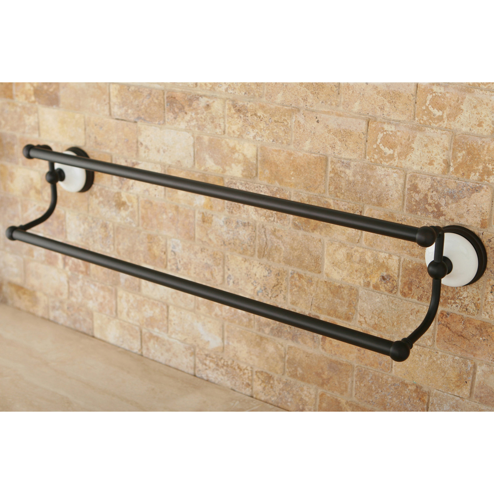 Victorian 24" Dual Towel Bar, Oil Rubbed Bronze