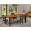 Ensemble de salle à manger 5 pièces comprenant une table de salle à manger rectangulaire avec feuille papillon et 4 chaises de salle à manger en similicuir, noir et cerise-20549025-49668346-132943746