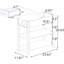 White Narrow Side Table With Storage Function, Treated, For Home And Office Compartments, Coated ,