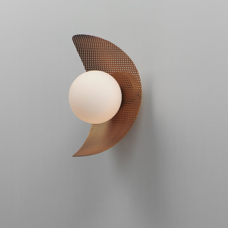 Chips 1 - Light LED Flush Mounted Sconce, Aged Brass