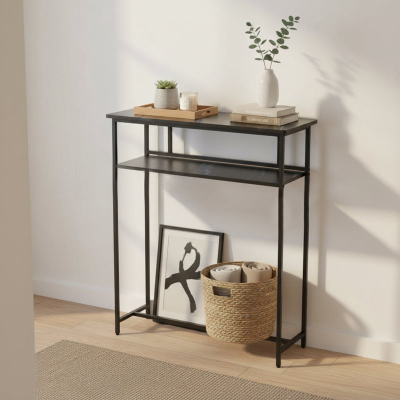 80cm Console Table, Black