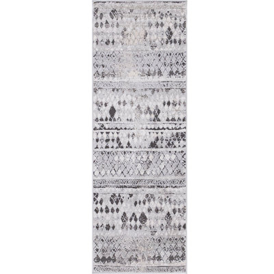 Tapis géométrique gris