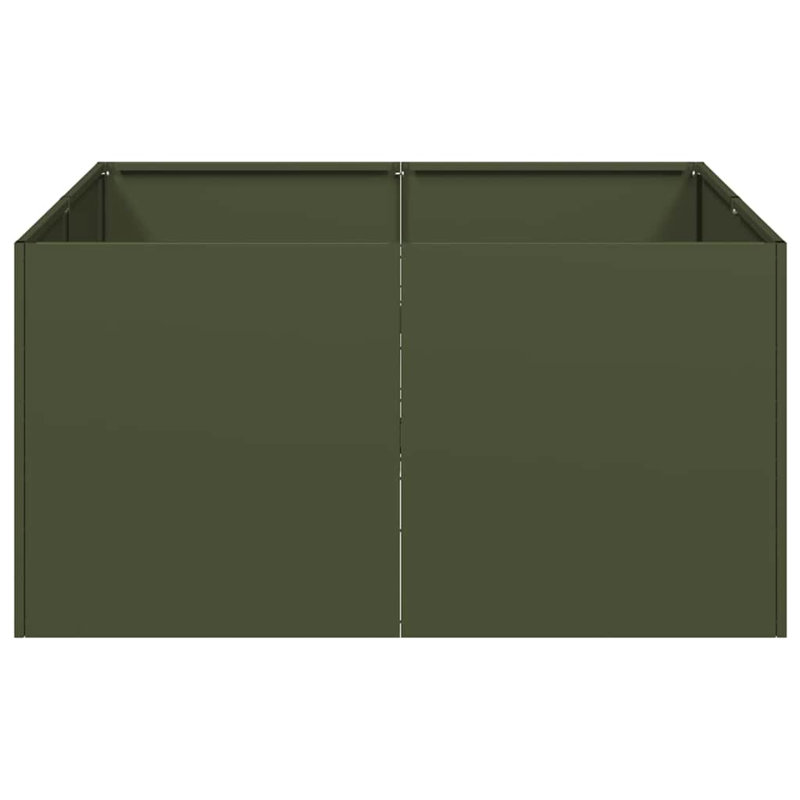 Planter 80X80x40 Cm Cold-Rolled Steel, Olive Green