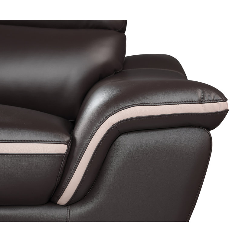 Chaise en cuir véritable, Brun
