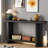 Vintage Console Table With T-leg Design And 2-tier Structure-1624984317