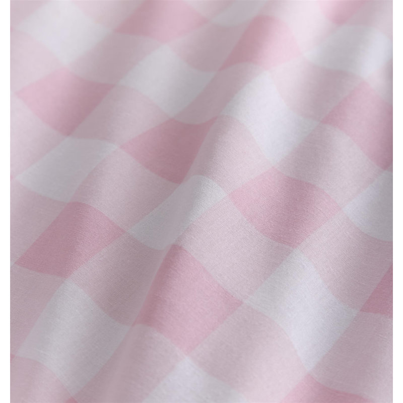 Gingham Set, Pink/White, King Duvet Cover + 2 King Shams