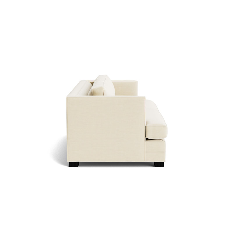 Keaton No Nail 94 Sofa, Performance Linen - Cream, Black