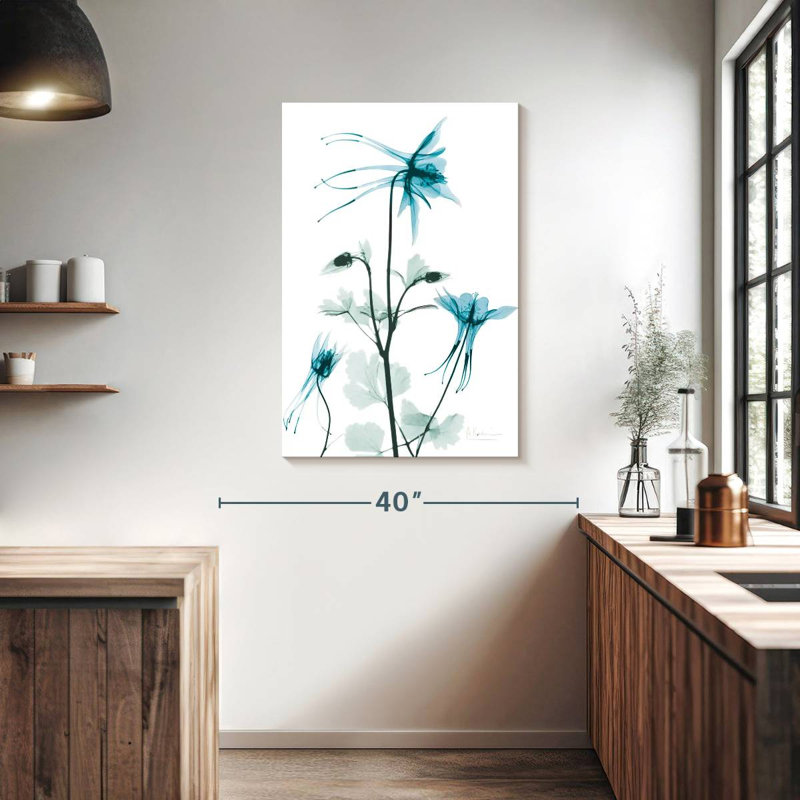 Harnek Aqua Columbine, 39" H x 26" W