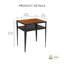 Table d'appoint Siyah avec plateau en bois de manguier et base en métal - finition noyer noir mat, table d'appoint fabriquée à la main