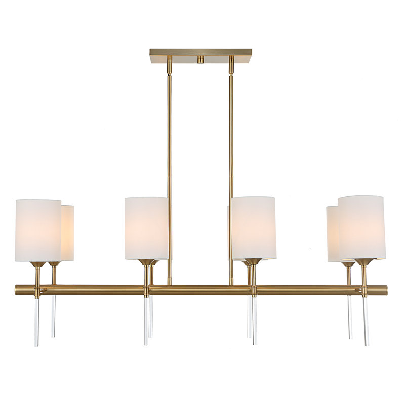 Awyr 8 - Light Steel/Acrylic Chandelier