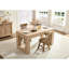 Table de salle à manger Farmhouse Kitchen pour 4 à 6 personnes, table de salle à manger rectangulaire pour la salle à manger, le salon, la cuisine avec des pieds en bois robustes, une garniture en panneau de fibres à densité moyenne, assemblage facile