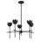 Wolfe 5 - Light Chandelier in Matte Black-1882074248