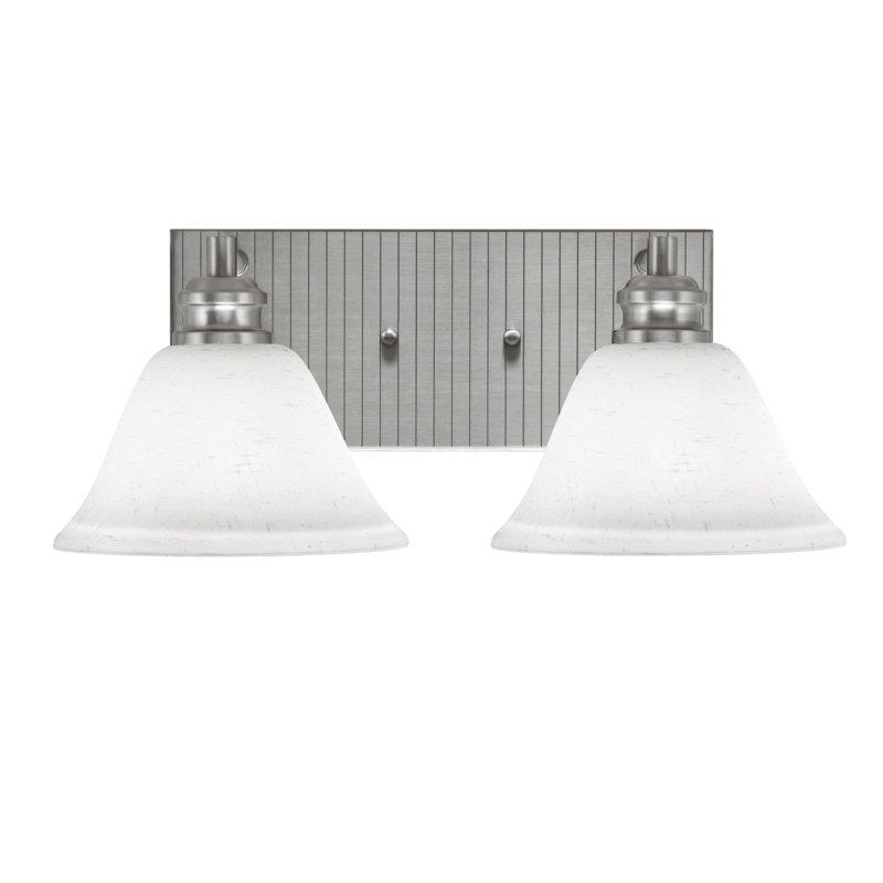 Éclairage pour meuble-lavabo à 2 lumières Jaretsi, Nickel brossé