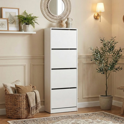 16 Pair Flip Out Doors Shoe Storage Cabinet