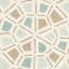 Tapis bleu en coton touffeté à la main Spring Wheel-21411626