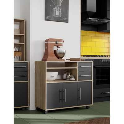 Seyma Wood Kitchen Cart