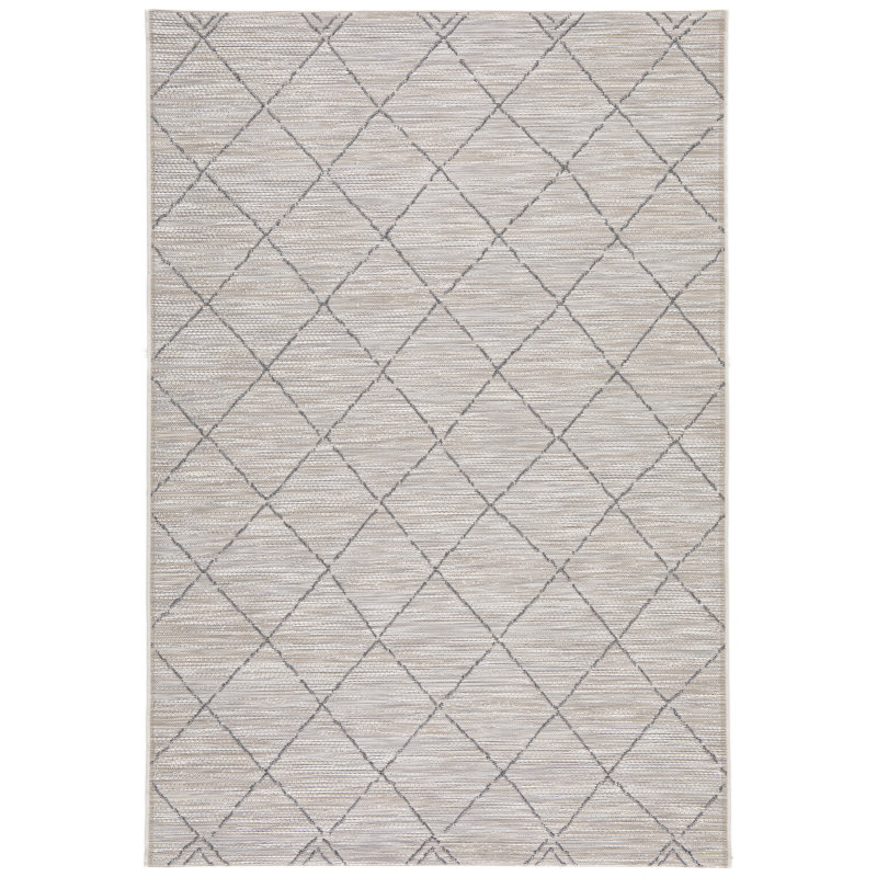 Tilly-Mae Flatweave Indoor/Outdoor Beige Rug, Rectangle 120 x 170cm