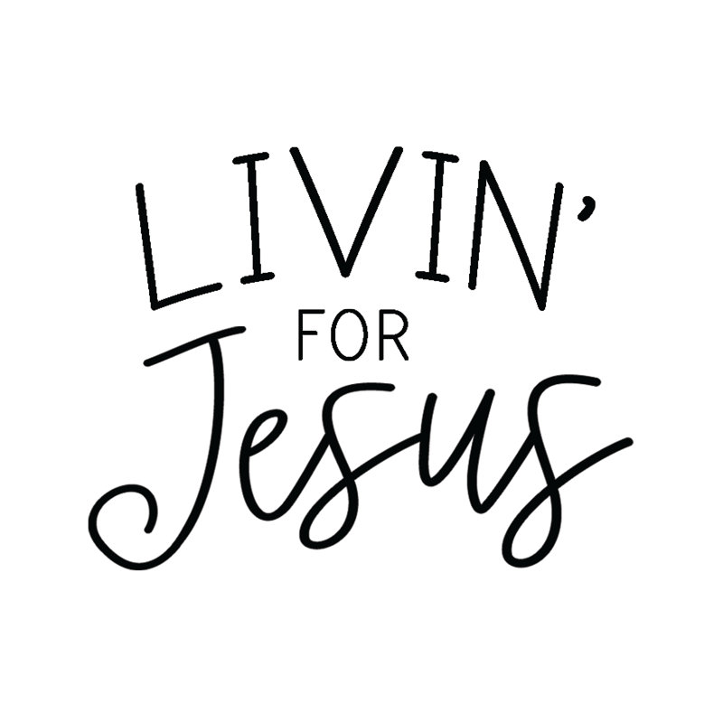 Livin 'For Jesus par Inconnu, H 24 po x l 32 po, Papier avec cadre photo en érable, Pas de tapis