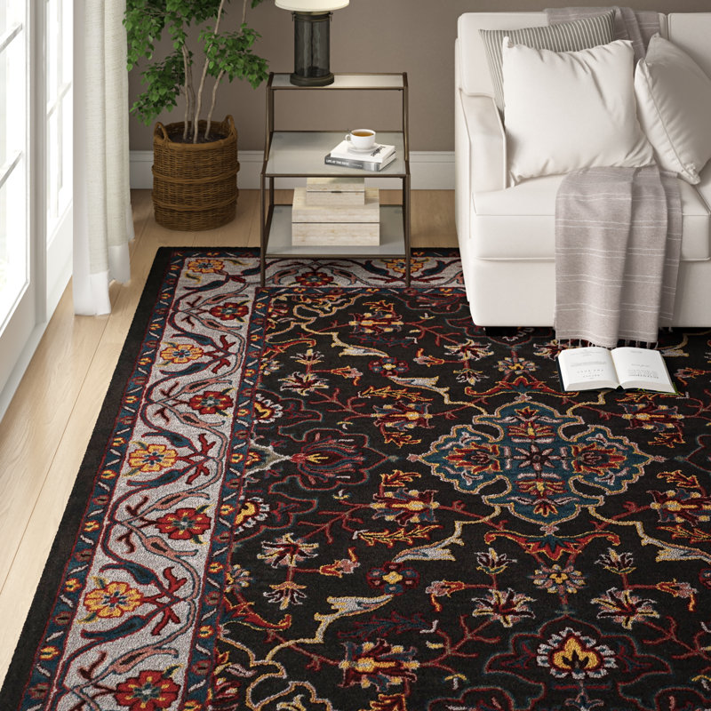 Tapis oriental en laine touffeté à la main Wahcheechee, Rectangle 8 pi x 10 pi