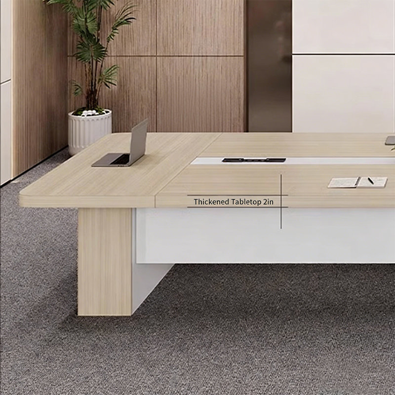 Table de réunion minimaliste et moderne, H 29,52 po x L 196,85 po x l 59 po