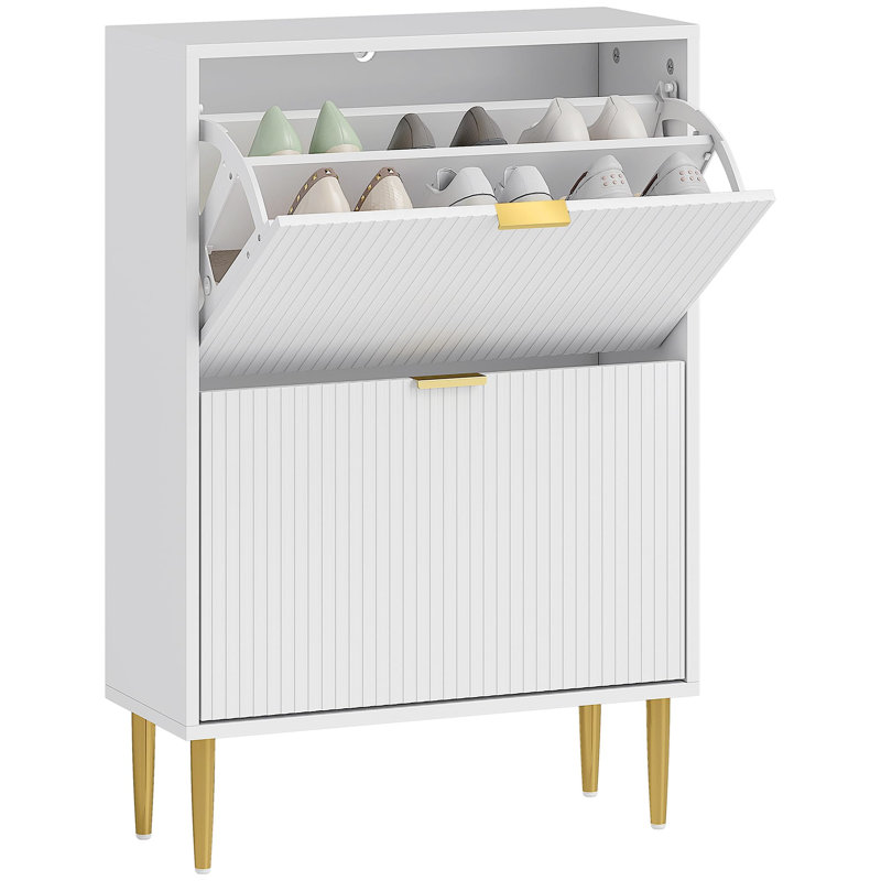 12 Pair Flip Down Shoe Storage