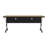 Rectangle 3 Person Height Adjustable Flip Top 60'' L Modular Training Table with Casters