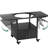 Metal Outdoor Grill Table For Big Egg And Similar Bbqs, Featuring 2 Foldable Panels, Stable Support Large Grills, Ample Storage Box, Simple Assembly, Waterproof Design, Black, 58.41 In Depth Style